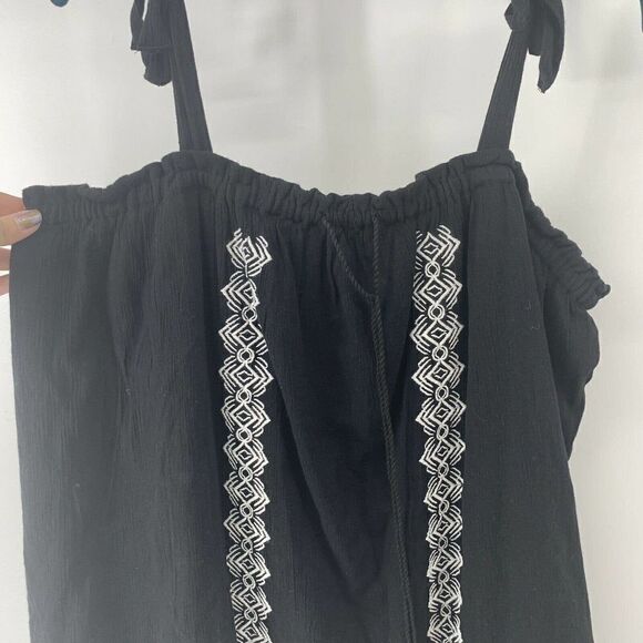 A Glow Maternity Black Embroidered Top Large - Picture 4 of 7